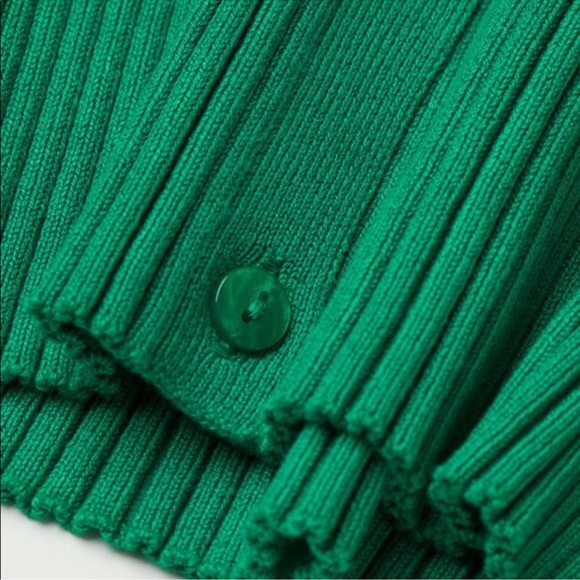H&M Green Ribbed Cardigan - Picture 6 of 10